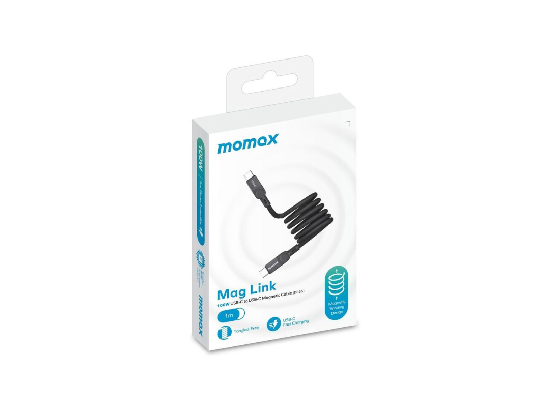 Buy Momax Elite Mag Link 100W USB-C to USB-C Magnetic Cable 1m in Qatar Buy Momax Elite Mag Link 100W USB-C to USB-C Magnetic Cable 1m in Qatar